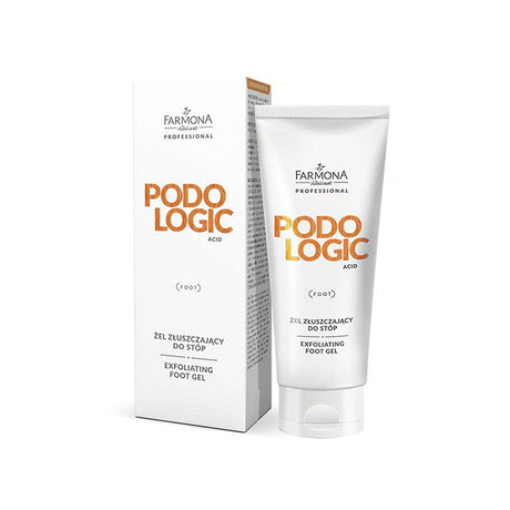Farmona Professional Podologic Acid Exfoliating Foot Gel - arranged with the included components on a white background