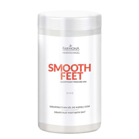 Farmona Professional Smooth Feet Grapefruit Foot Bath Salt - arranged with the included components on a white background