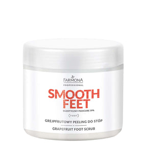 Farmona Professional Smooth Feet Grapefruit Foot Scrub - arranged with the included components on a white background