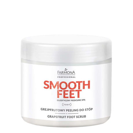 Farmona Professional Smooth Feet Grapefruit Foot Scrub - arranged with the included components on a white background