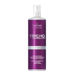 Farmona Professional Trycho Regenerative Spray Conditioner - retail hair-care container isolated on a white background
