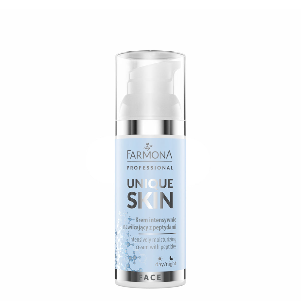 Farmona Professional Unique Skin Intensive Moisturising Cream With Peptides - retail packaging on a white background