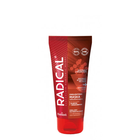 Farmona Radical Emollient Hair Mask for Weak & Damaged Hair - retail hair-care container isolated on a white background