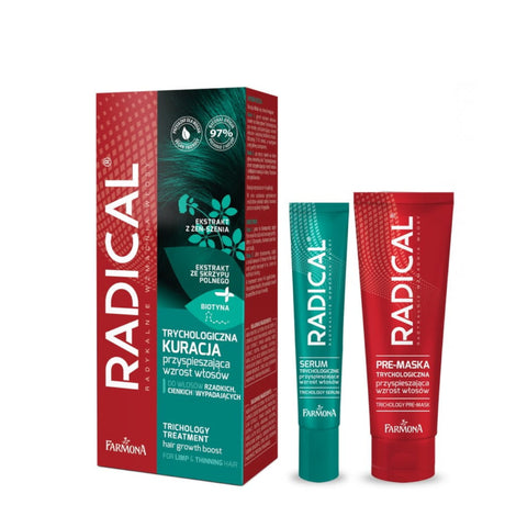 Farmona Radical Trichology Treatment Mask & Serum Hair Growth Boost - isolated on a white background