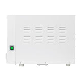 Fomos Foster 12L autoclave: side view with ventilation slots and green power switch