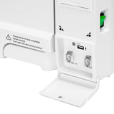 Fomos Foster 8L autoclave: USB port and water drainage connections behind the front cover