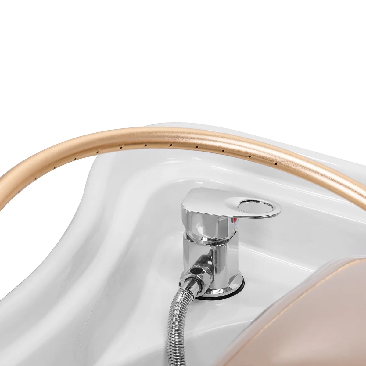 Gabbiano 017 Head Spa Shampoo Backwash Bed Beige - displayed in a professional treatment-room setting