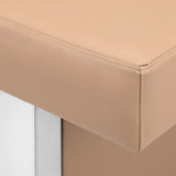 Gabbiano 017 Head Spa Shampoo Backwash Bed Beige - close-up of the upholstery and construction details
