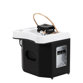 Gabbiano 050 Japanese Head Spa Backwash Unit Black - full product view at an angle on a white background