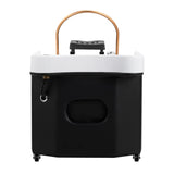 Gabbiano 050 Japanese Head Spa Backwash Unit Black - front view of the complete wash unit