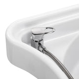 Gabbiano 050 Japanese Head Spa Backwash Unit Black - displayed in a professional treatment-room setting