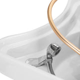 Gabbiano 050 Japanese Head Spa Backwash Unit Black - displayed in a professional treatment-room setting