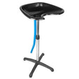 Gabbiano 128 Portable Backwash Unit With Stand - full product view at an angle on a white background