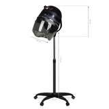 Gabbiano 1600 Standing Hood Hair Dryer Black - 1 Speed - styling tool shown on a white background