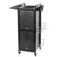 Gabbiano 401 Deluxe Hairdressing Trolley - front view showing the storage and construction details