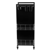Gabbiano 401 Deluxe Hairdressing Trolley - front view showing the storage and construction details