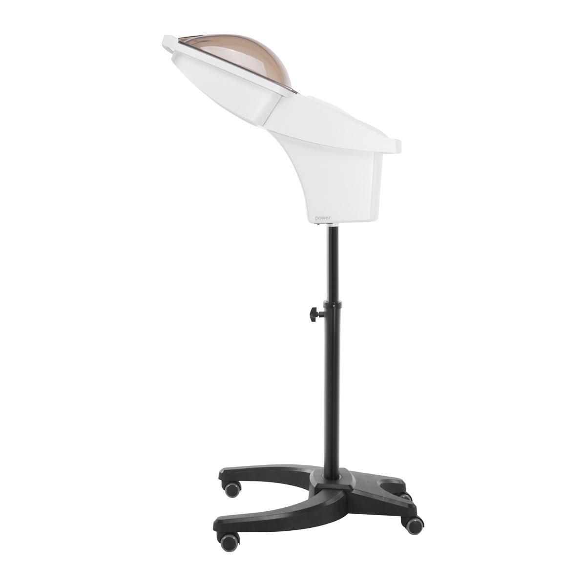 Gabbiano 408D Standing Hair Steamer With Active Ozone White 700W - standing hair steamer with height and width measurements shown