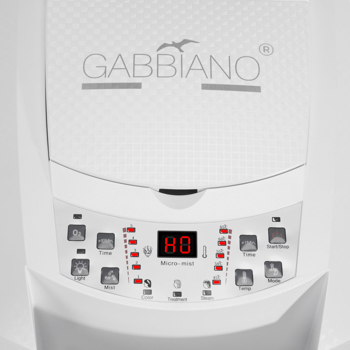 Gabbiano 408D Standing Hair Steamer With Active Ozone White 700W - standing hair steamer isolated on a white background