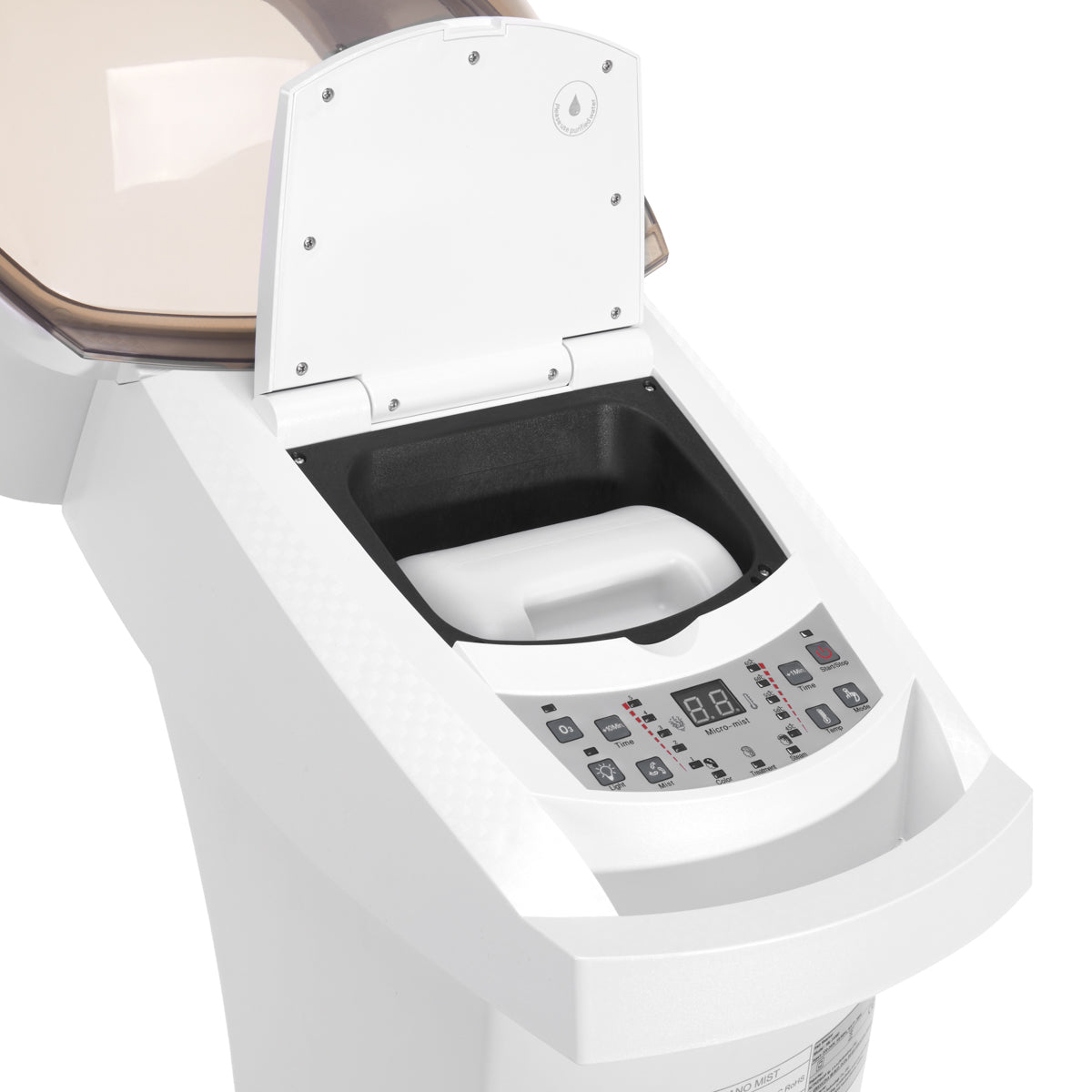 Gabbiano 408D Standing Hair Steamer With Active Ozone White 700W - standing hair steamer isolated on a white background