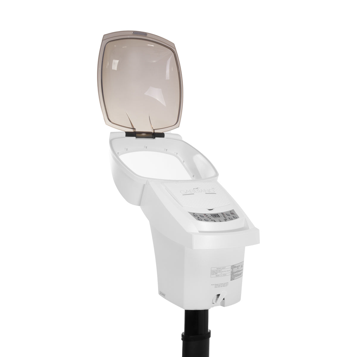 Gabbiano 408D Standing Hair Steamer With Active Ozone White 700W - standing hair steamer isolated on a white background