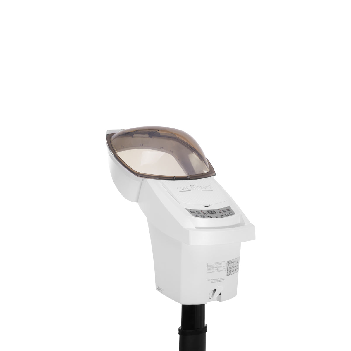 Gabbiano 408D Standing Hair Steamer With Active Ozone White 700W - standing hair steamer isolated on a white background