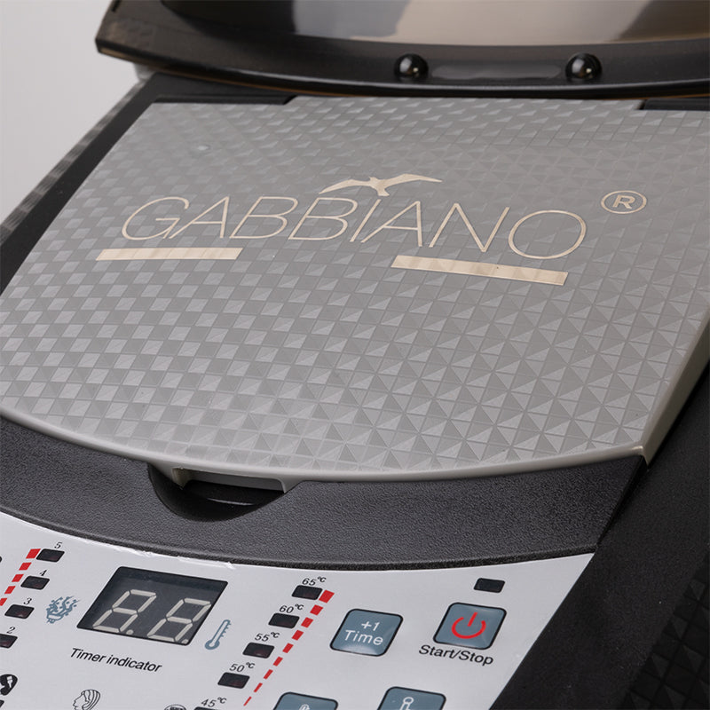 Gabbiano 408D Wall-Mounted Hair Steamer With Active Ozone Silver - close-up showing the steamer hood and functional components