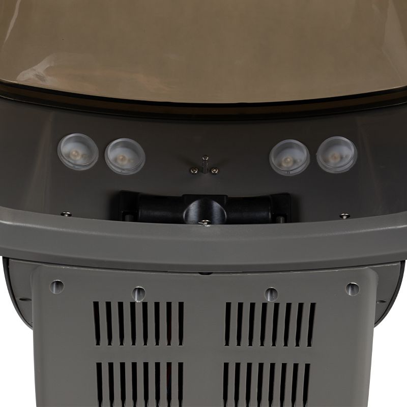 Gabbiano 408D Wall-Mounted Hair Steamer With Active Ozone Silver - close-up showing the steamer hood and functional components