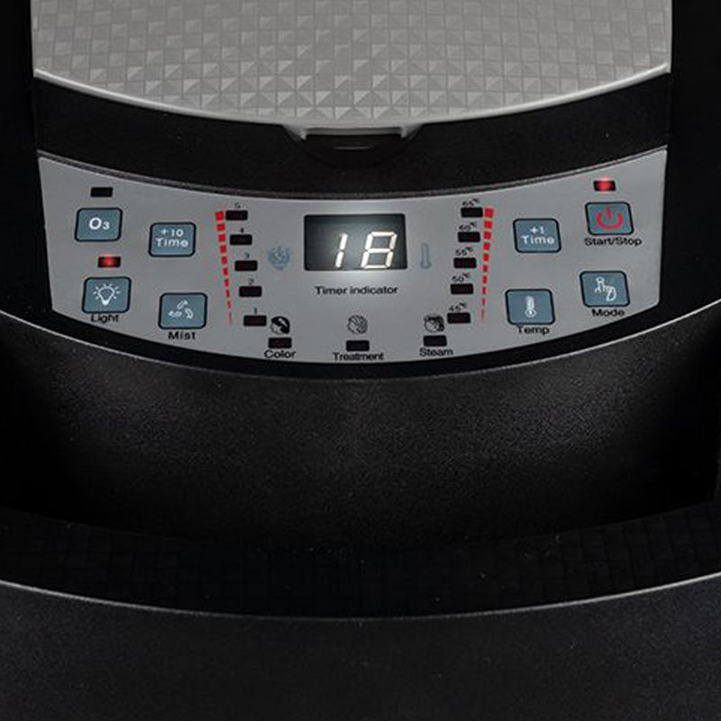 Gabbiano 408D Wall-Mounted Hair Steamer With Active Ozone Silver - close-up showing the steamer hood and functional components