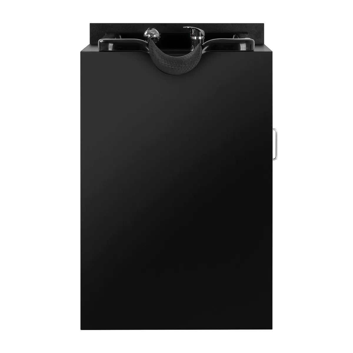 Front view of Gabbiano 5023 black hair washing station