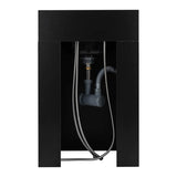 Rear plumbing access and hoses inside Gabbiano 5023 wash station