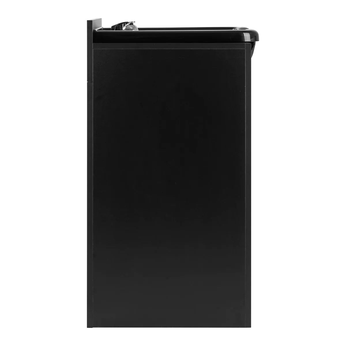 Opposite side view of Gabbiano 5023 black basin cabinet