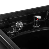Chrome tap and shower handset on Gabbiano 5023 black basin
