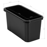 Gabbiano 68UV Hairdressing Trolley With UV Steriliser Black - front view showing the storage and construction details