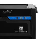 Gabbiano 68UV Hairdressing Trolley With UV Steriliser Black - displayed in a professional treatment-room setting
