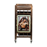 Gabbiano 8-139 Hairdressing Trolley - front view showing the storage and construction details