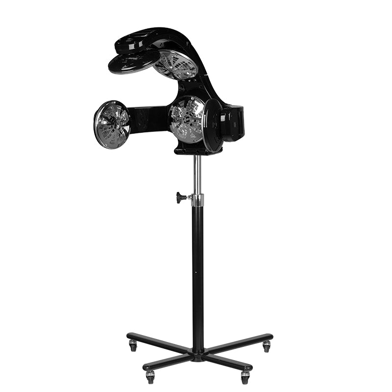 Gabbiano 868-1 Standing Infrared Hair Processor Black - device housing and functional components shown on a white background