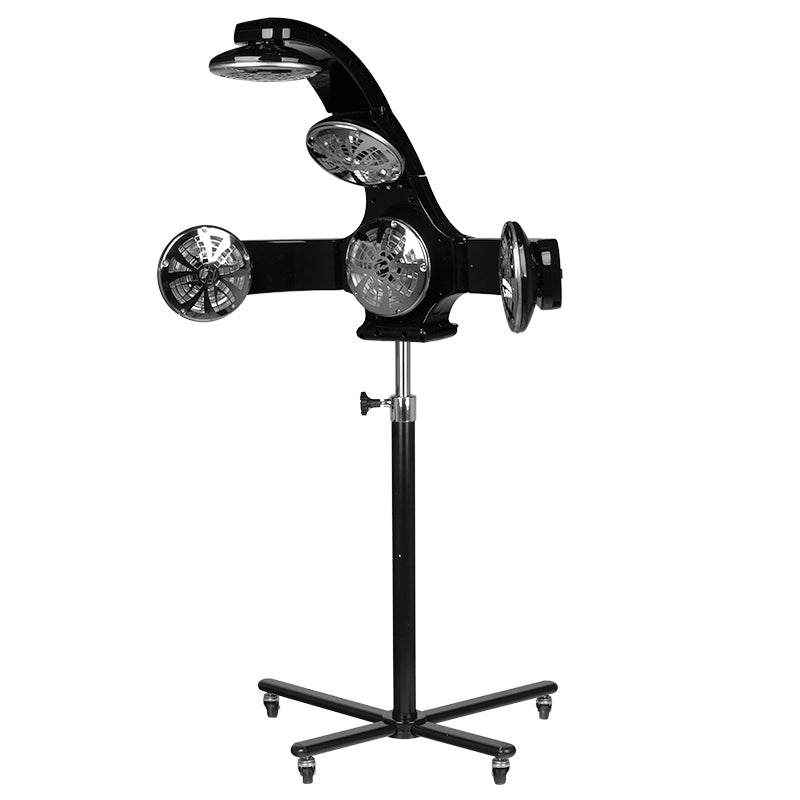 Gabbiano 868-1 Standing Infrared Hair Processor Black - device housing and functional components shown on a white background