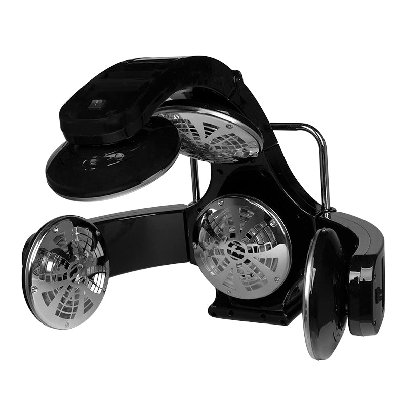 Gabbiano 868A Hanging Infrared Hair Processor Black - device housing and functional components shown on a white background