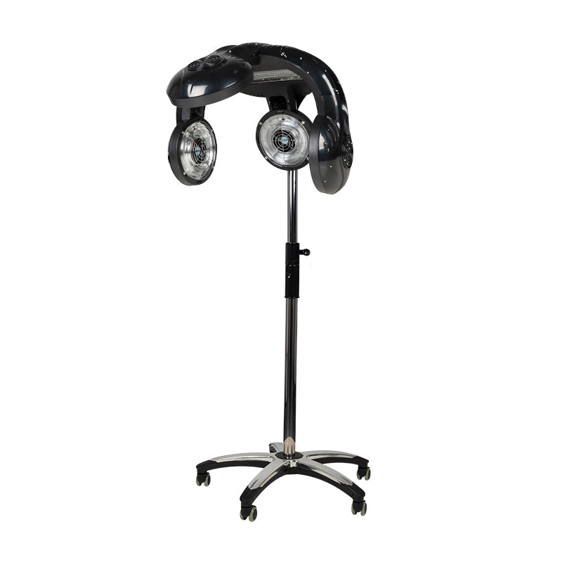 Gabbiano 938 Standing Infrared Hair Processor Black - device housing and functional components shown on a white background