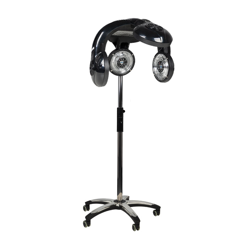 Gabbiano 938 Standing Infrared Hair Processor Black - device housing and functional components shown on a white background
