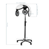Gabbiano 938 Standing Infrared Hair Processor White - device housing and functional components shown on a white background