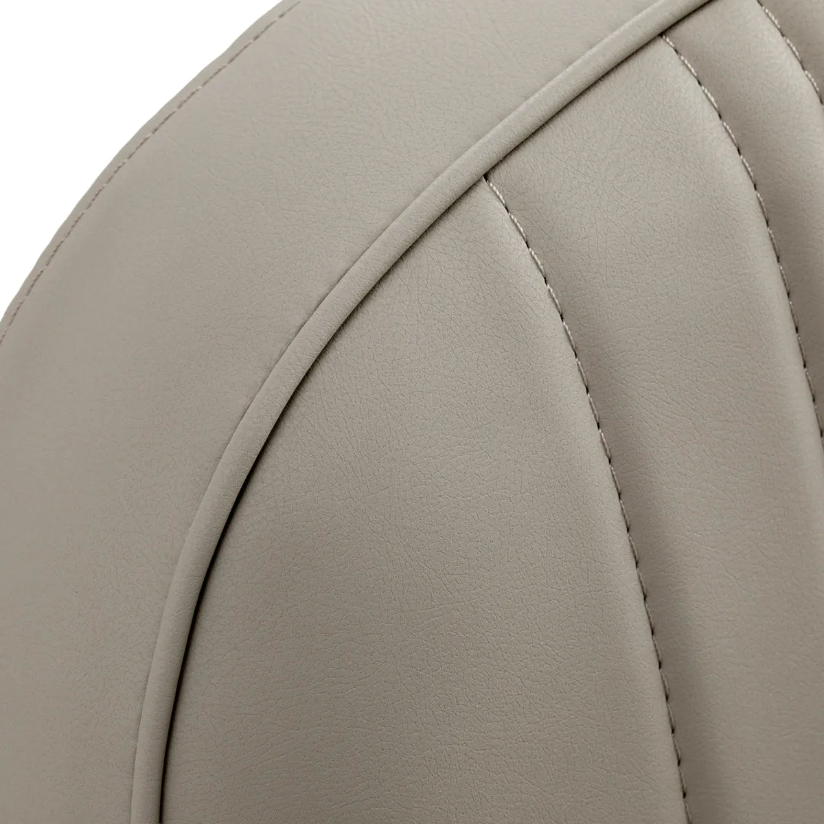 Gabbiano Acri Hair Salon Styling Chair Beige With Silver Base - close-up of the upholstery and construction details