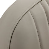 Gabbiano Acri Hair Salon Styling Chair Beige With Silver Base - close-up of the upholstery and construction details