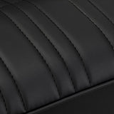 Gabbiano Acri Hair Salon Styling Chair Black With Gold Base - close-up of the upholstery and construction details