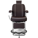 Gabbiano Amadeo Brown Barber Chair - front view on a white background