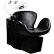 Gabbiano Amsterdam Hairdressing Hair Wash Unit Black - full product view at an angle on a white background