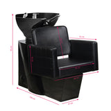 Gabbiano Ankara Backwash Unit Black with Black Bowl - full product view on a white background