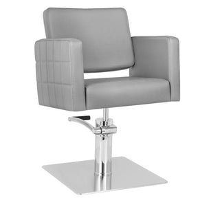 Gabbiano Ankara Hair Salon Styling Chair Grey - angled front view on a white background