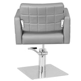 Gabbiano Ankara Hair Salon Styling Chair Grey - front view on a white background