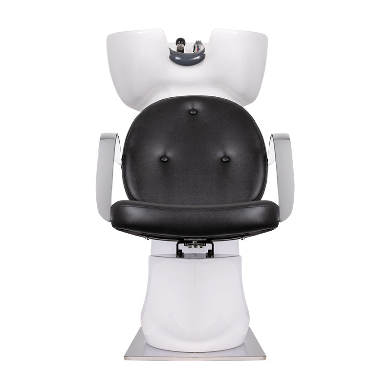 Gabbiano Asti Hair Wash Unit Black & White - full product view on a white background